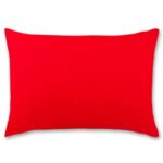 저지 무지 베개커버 - 레드