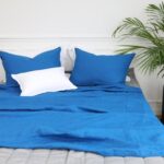 실키린넨 코발트블루 홑겹이불