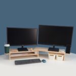 듀얼 모니터 받침대 거북목 방지 사무실 모니터 받침대