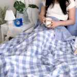 루민 블루 양면 여름이불 블랭킷