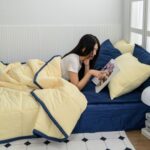 라인 차렵이불 간절기 봄이불 알러지케어 슈퍼싱글 퀸 양면 침구세트